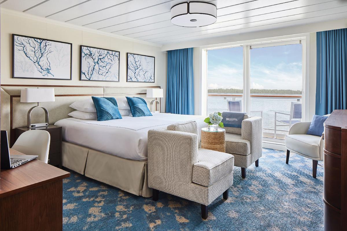 The comfortable staterooms on the American Symphony make passengers feel like they are at a luxury hotel. (Photo courtesy of American Cruise Lines)