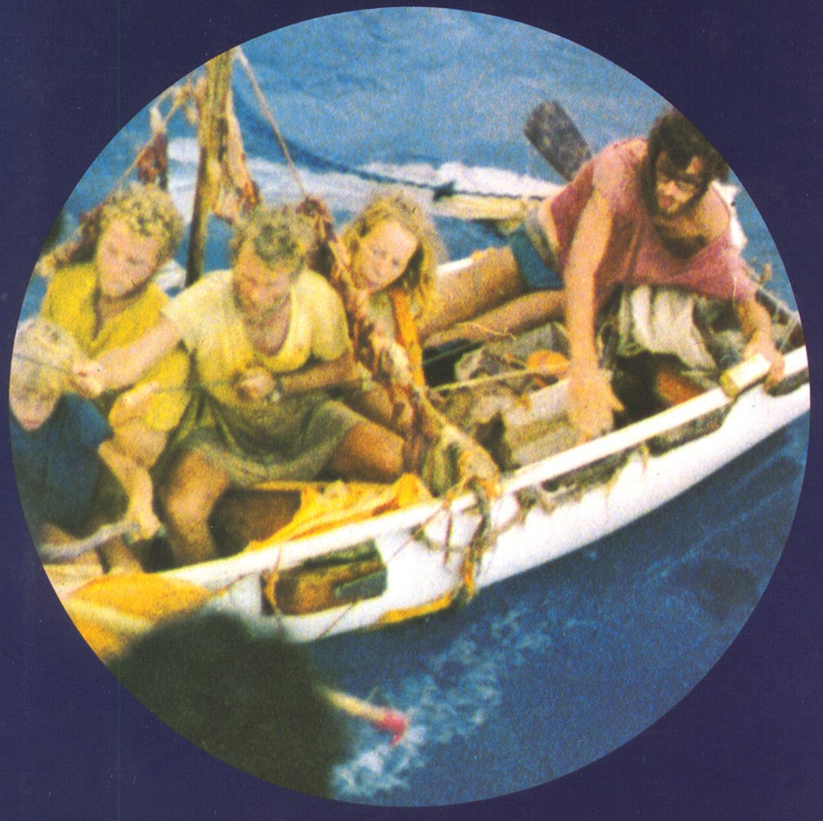 The crew being rescued. (Courtesy of The Robertson Family Archive)