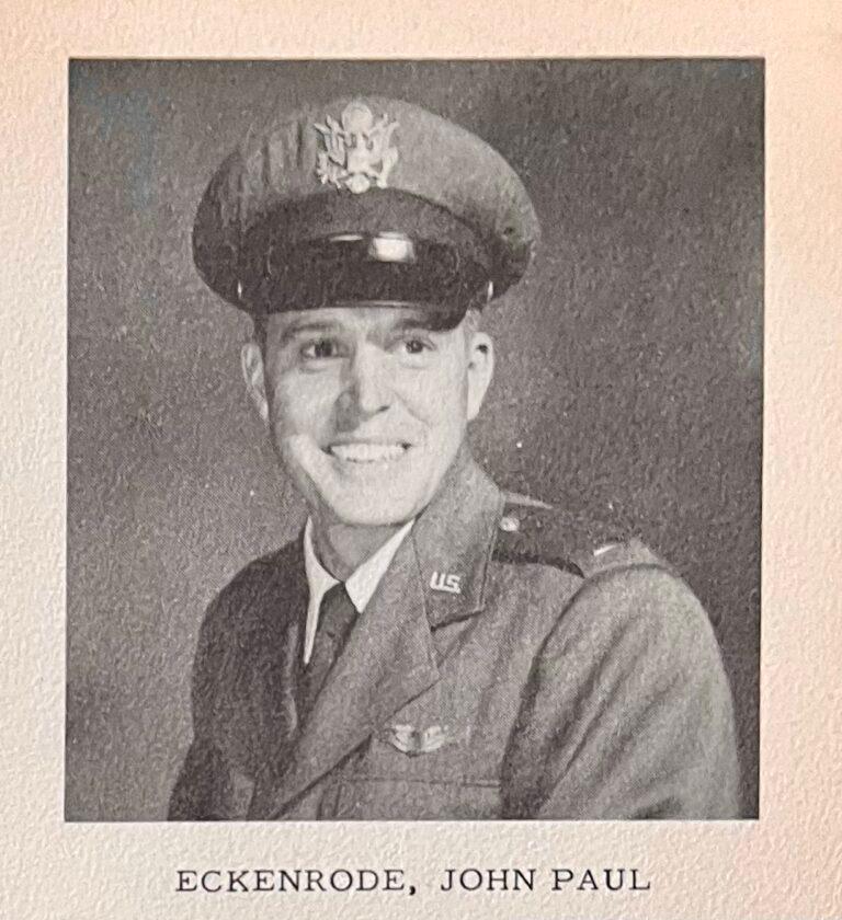 Mr. Eckenrode when he was in the Air Force. (Courtesy of Susan Rendulic via <a href="https://nsga.com/">National Senior Games</a>)