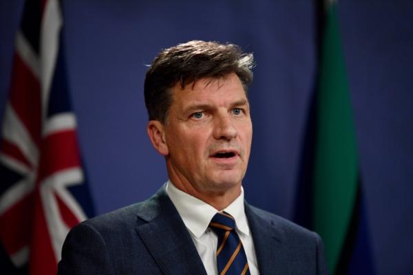 Shadow Treasurer Angus Taylor speaks to the media during a press conference in Sydney, Australia, on July 4, 2023. (AAP Image/Bianca De Marchi)