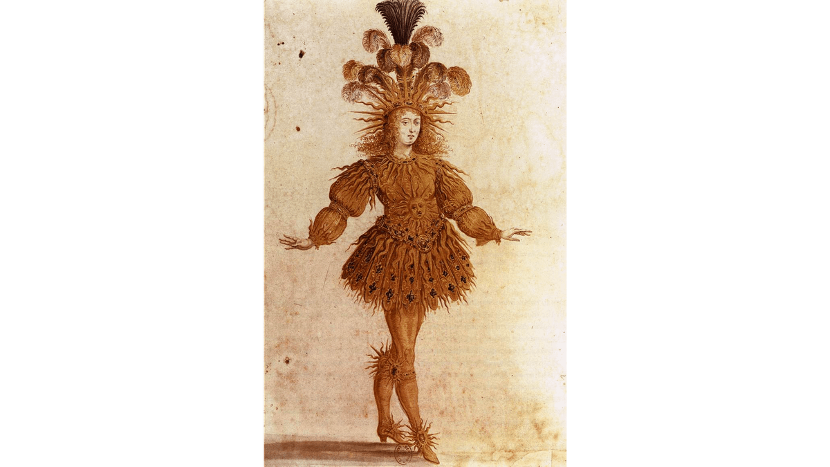 Louis XIV, as Apollo the Sun King, in "The Ballet of the Night," 1653, by Henri de Gissey. (Public Domain)