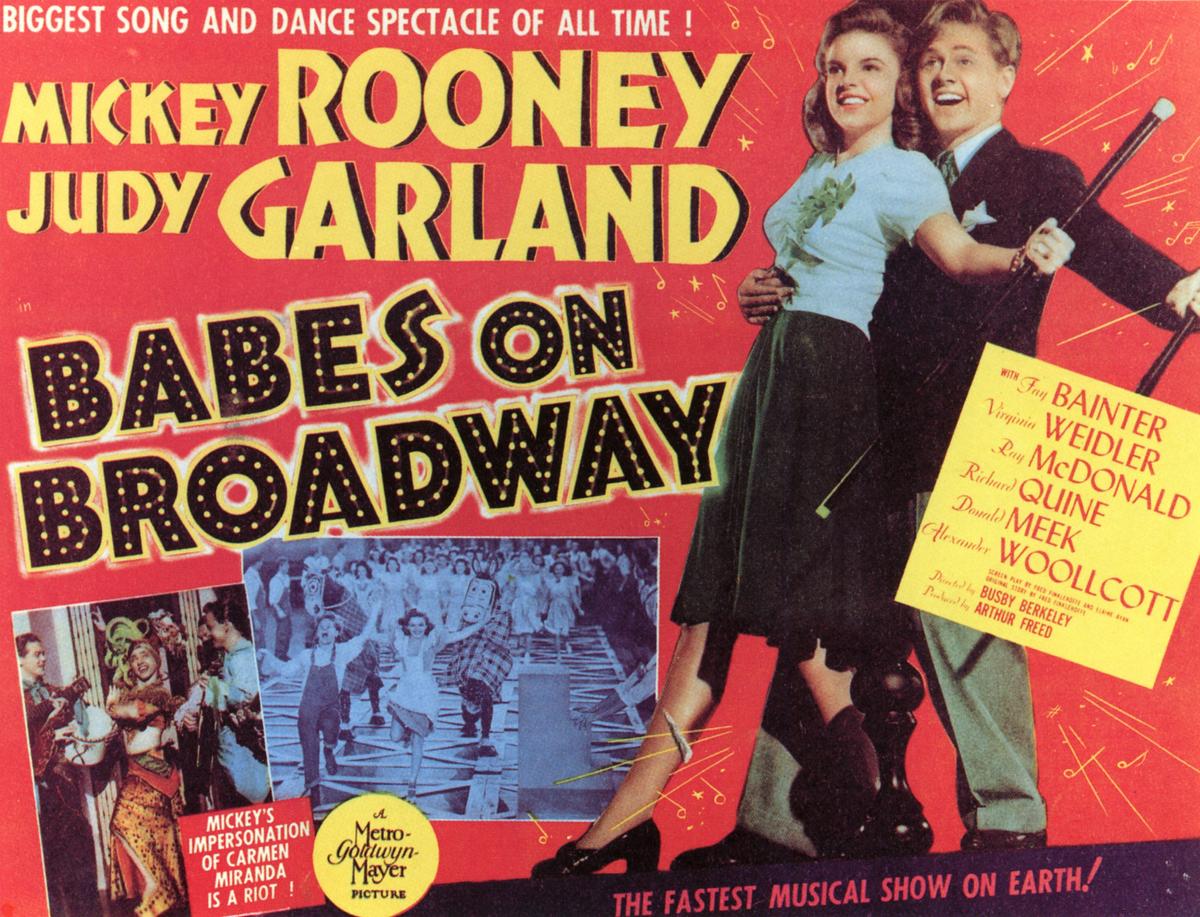 A lobby card from the 1941 film "Babes on Broadway." (MovieStillsDB)