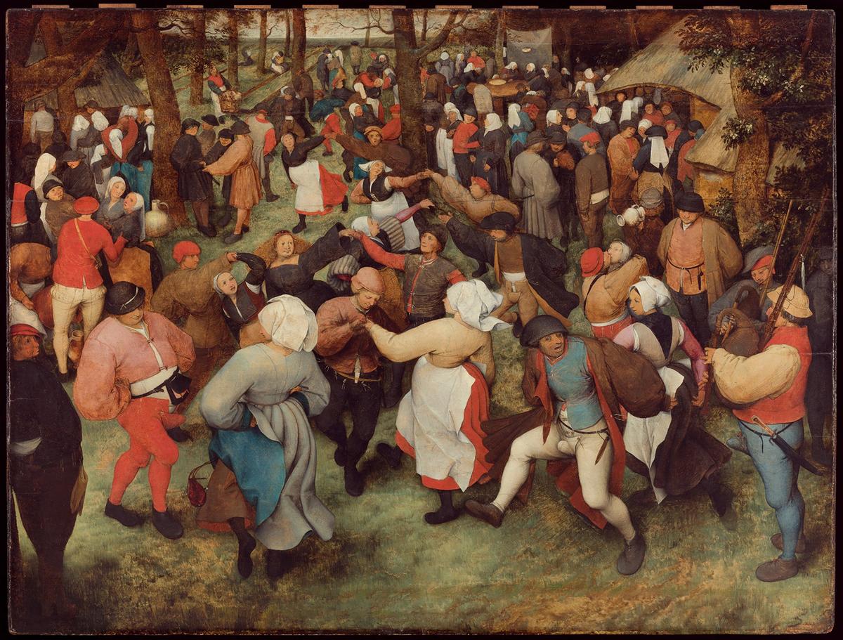 "The Wedding Dance" by Pieter Bruegel the Elder, 1525–1569. Oil on wood panel; 47 inches by 62 inches. Detroit Institute of Arts. (Public Domain)