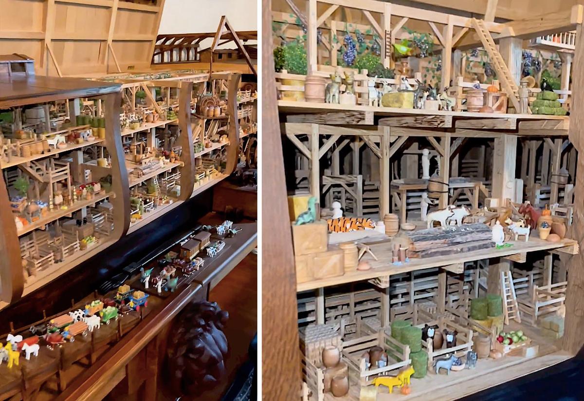 Views of the interior of Mr. Jenkins's model of Noah's Ark. (Courtesy of <a href="https://www.instagram.com/hiskidscompany/">Megan Jenkins</a>)