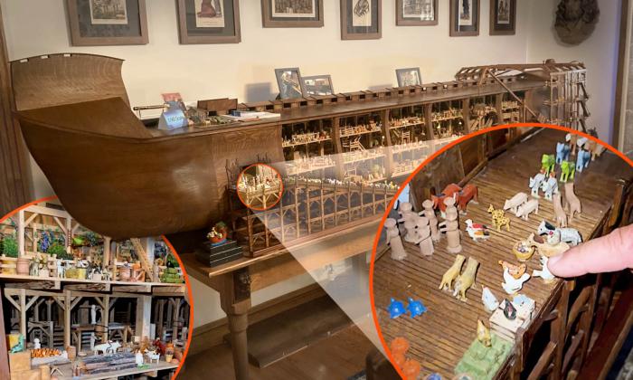 Man Painstakingly Crafts Scaled-Down Model of Noah’s Ark to Last Detail, Brings Bible Epic to Life