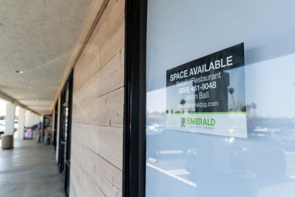 Commercial real estate properties sit on the market in Costa Mesa, Calif., on April 9, 2021. (John Fredricks/The Epoch Times)