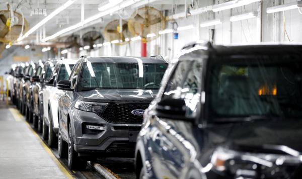 2020 Ford Explorer cars are seen at Ford's Chicago Assembly Plant in Chicago, Illinois on June 24, 2019. (Kamil Krzaczynski/Reuters/File Photo)