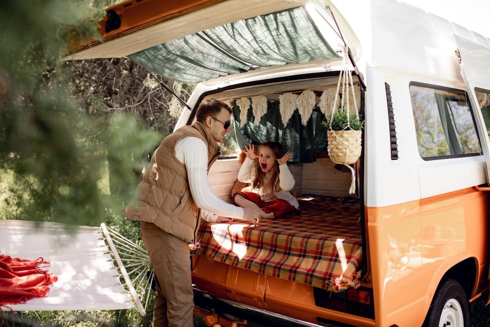 Van-based campers are perfect for spontaneous adventures for solo travelers, couples, or a family with a young child, and can double as daily transportation. (katyagorphoto/Shutterstock)