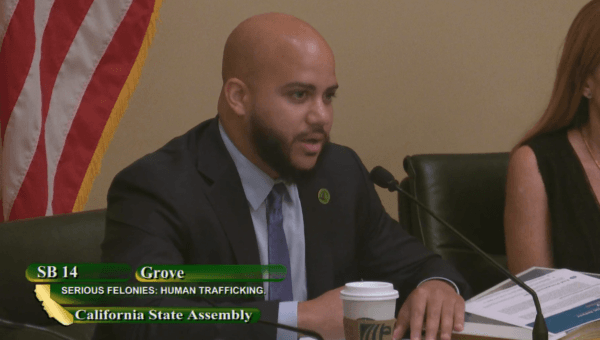 Assemblyman Isaac Bryan, D-Culver City, speaks during a committee hearing in Sacramento on July 11, 2023. (California State Assembly/Screenshot via The Epoch Times)