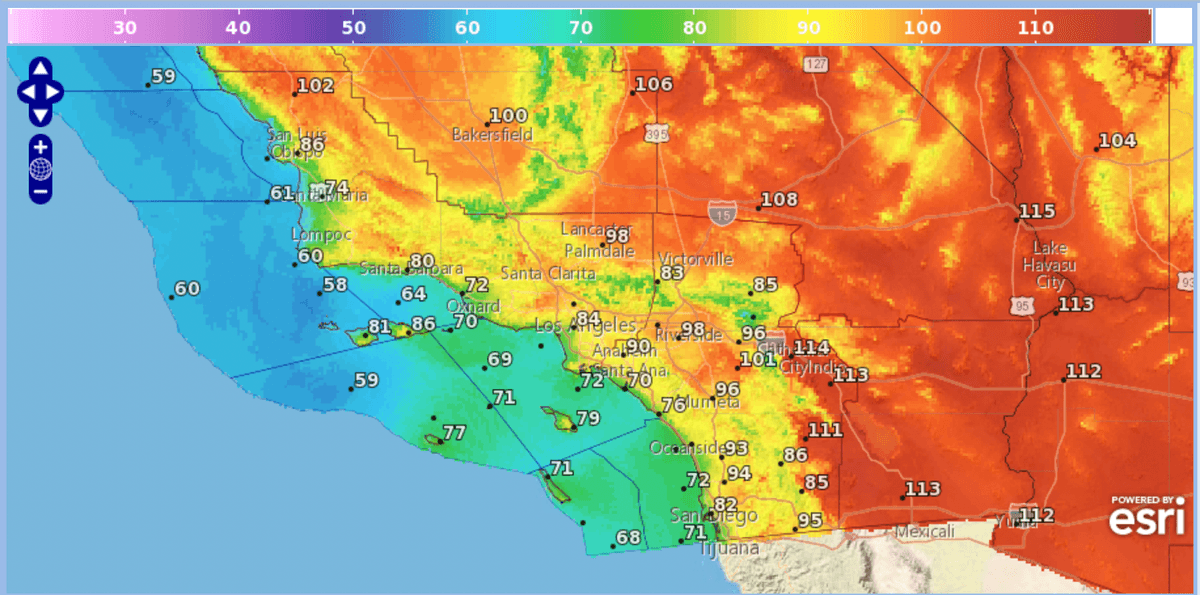 High Heat Arrives in Southern California; Triple Digits Likely Through the Weekend