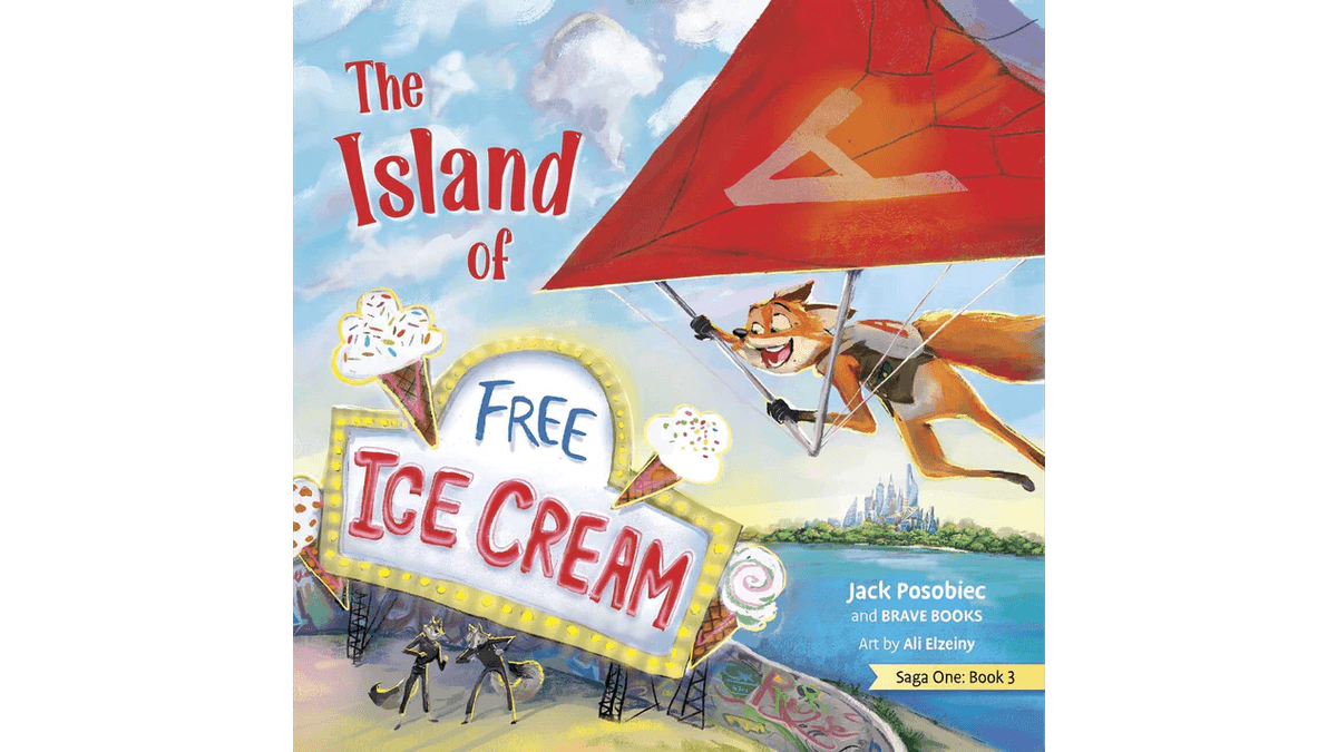 Book cover for "The Island of Free Ice Cream" by Jack Posobiec.