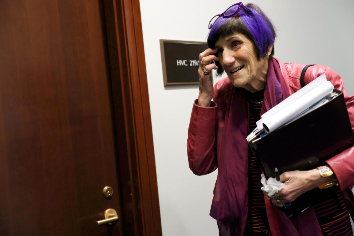 Rep. Rosa DeLauro (D-Conn.) at the U.S. Capitol in Washington on May 31, 2023. (Anna Moneymaker/Getty Images)