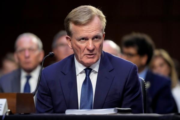 PGA Tour chief operating officer Ron Price testifies before a Senate Subcommittee on Investigations hearing on the proposed PGA Tour-LIV Golf partnership on Capitol Hill in Washington on July 11, 2023. (Patrick Semansky/AP Photo)
