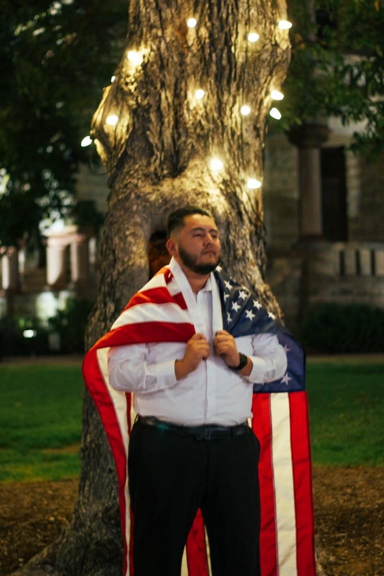 Abel Garcia, a de-transitioner from California, poses for a picture in Denton, Texas, in August 2022. (Courtesy of Abel Garcia)