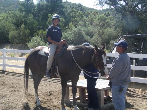 A boy participates in the boys' camp at the Double R Ranch operated by the Christian-based nonprofit Orange County Rescue Mission, in San Diego County, Calif. (Courtesy of Orange County Rescue Mission)