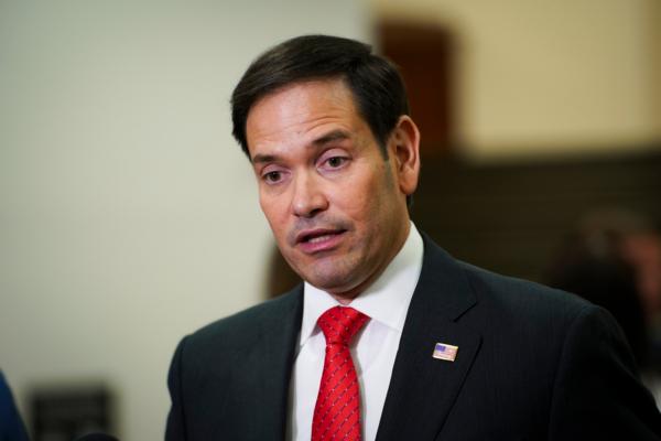 Sen. Marco Rubio (R-Fla.) speaks during a press conference in the U.S. Capitol in Washington on July 11, 2023. (Madalina Vasiliu/The Epoch Times)