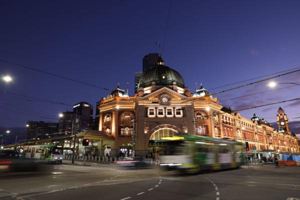 A general view of the the Flinders Street Station in Melbourne, Australia, on July 16, 2023. (Robert Cianflone/Getty Images)
