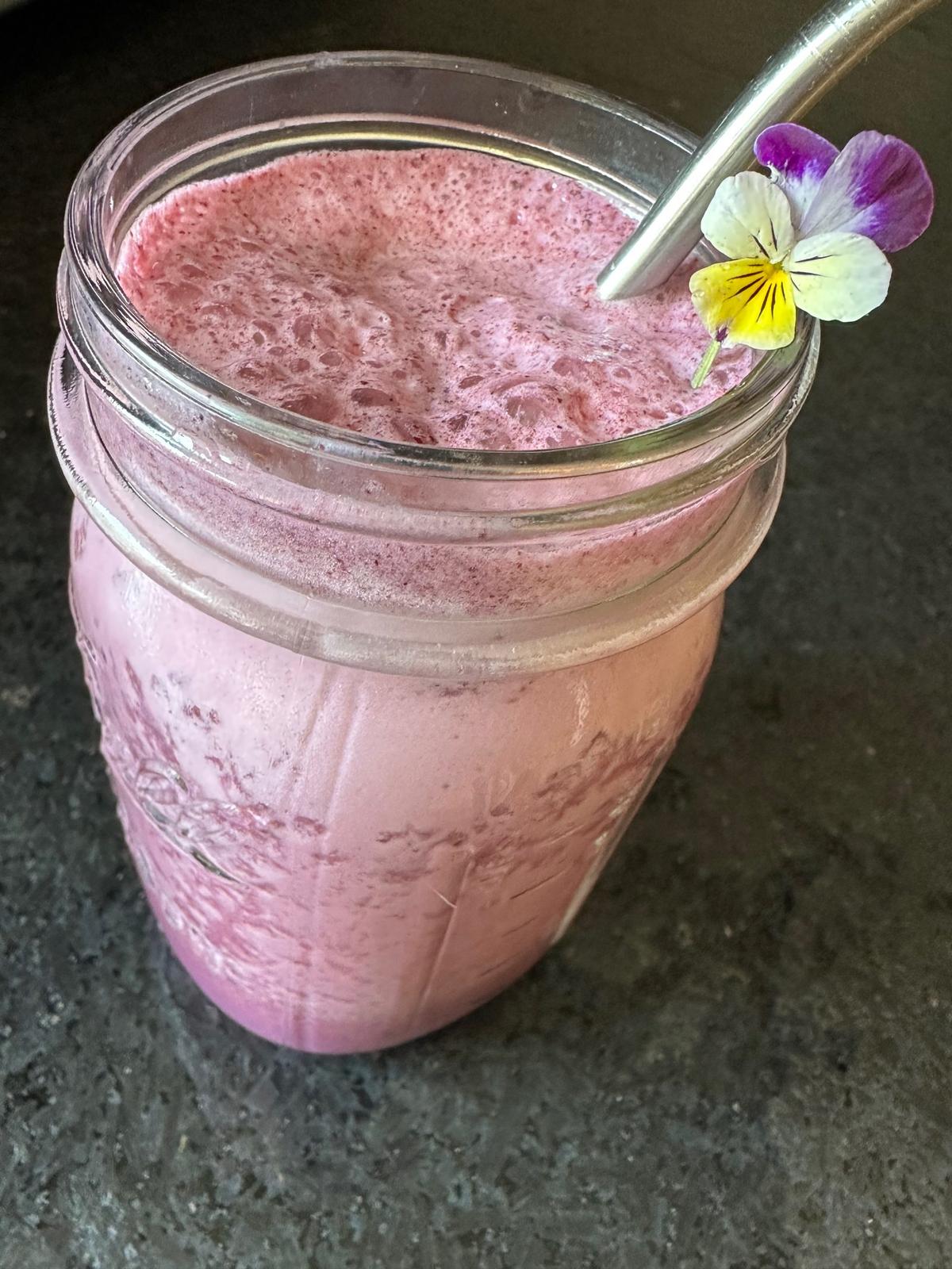 A berry milkshake is a glorious way to cope with the heat of summer. (Ari LeVaux)