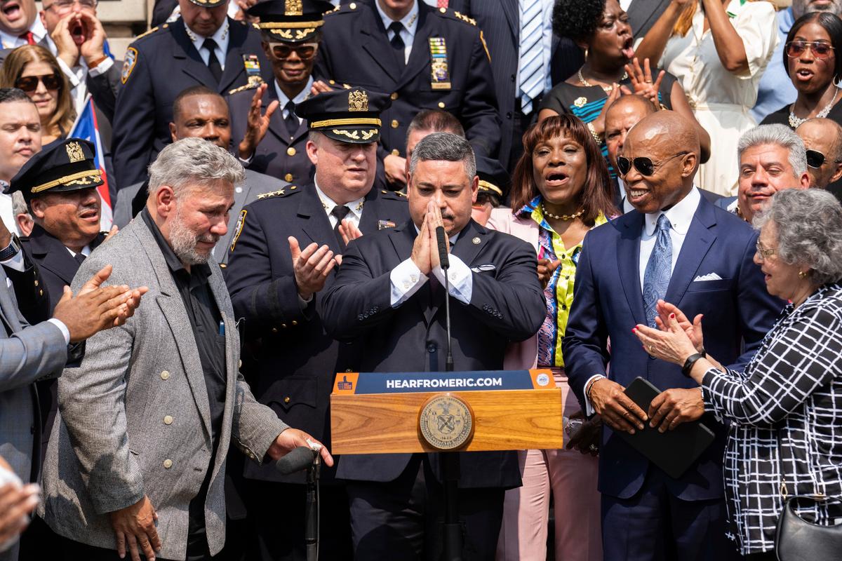Veteran Police Official Edward Caban Sworn in as New NYPD Commissioner