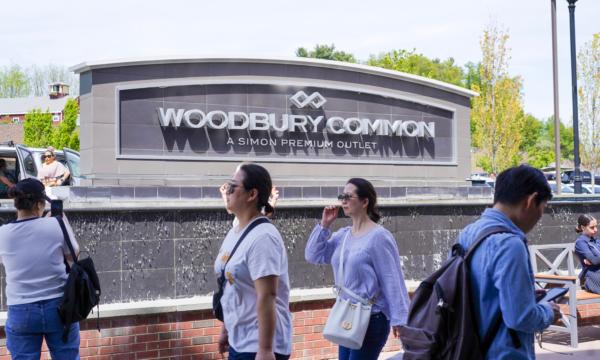 Woodbury Common Premium Outlets in Central Valley, N.Y., on May 7, 2023. (Cara Ding/The Epoch Times)