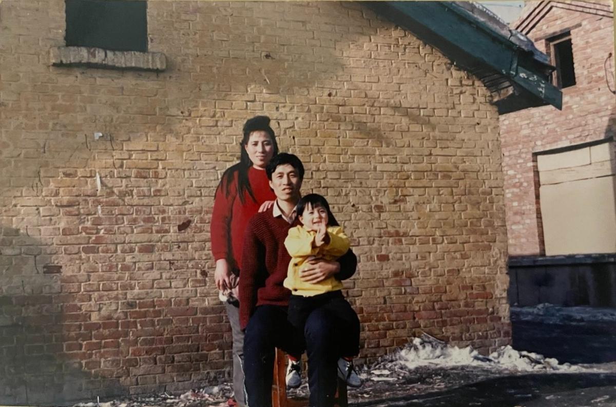 Meng Zhaohong with her family in Heilongjiang, China, in early 1990s. (Courtesy of Doria Liu)