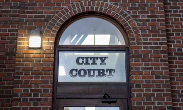 Middletown City Court entrance in Middletown, N.Y., on July 18, 2023. (Cara Ding/The Epoch Times)