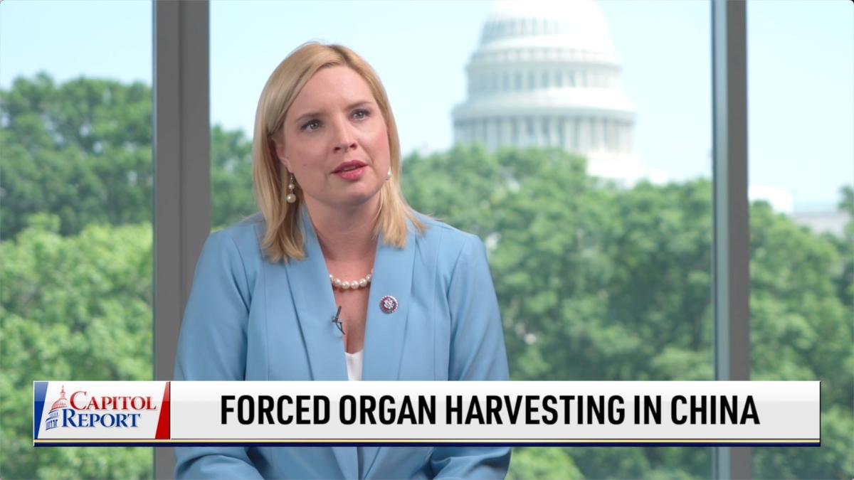 Rep. Ashley Hinson (R-Iowa) in an interview with NTD's Capitol Report on May 31, 2023. (Screenshot via The Epoch Times)