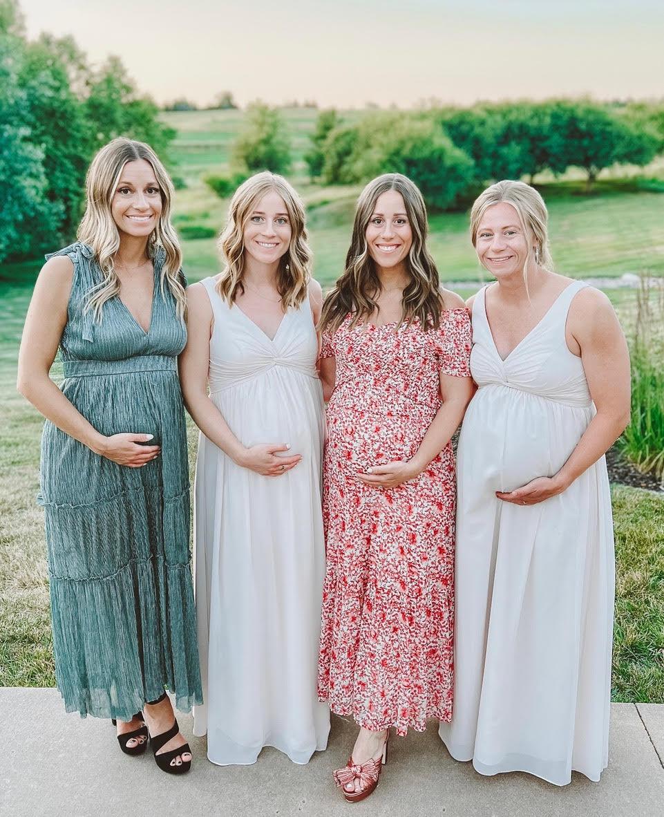 All four sisters sporting their bumps. (Courtesy of Jena Primsky)