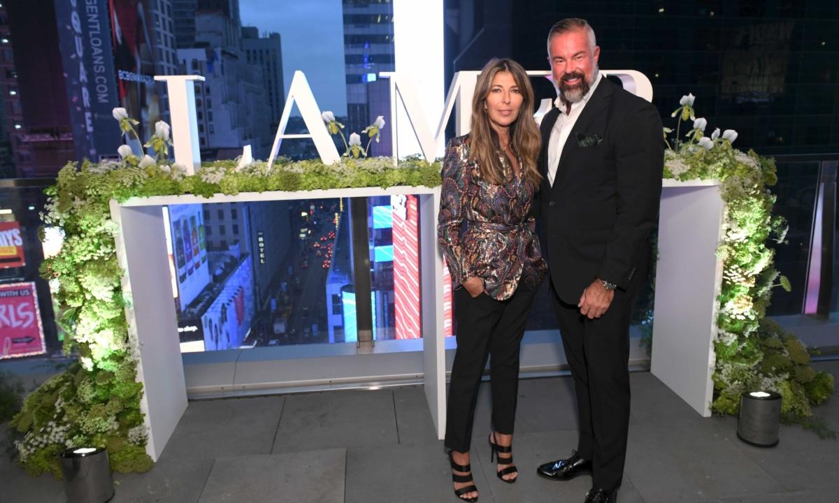 VP General Manager, North America Estee Lauder Companies and La Mer Kendal Ascher and Nina Garcia attend La Mer x Nina Garcia Regenerating Serum Dinner at The Times Square EDITION in New York City on Sept. 12, 2019. (Bryan Bedder/Getty Images for La Mer)