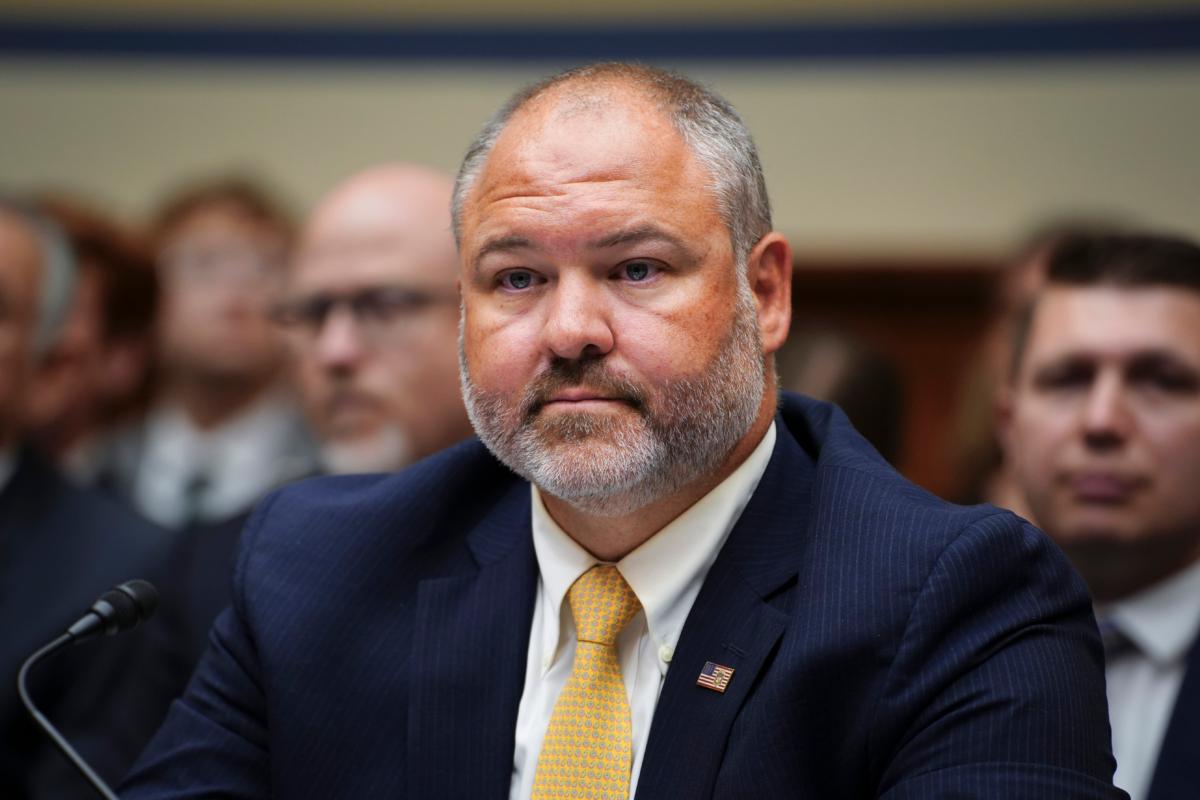 Gary Shapley, IRS supervisory special agent, testifies before Congress in Washington on July 19, 2023. (Madalina Vasiliu/The Epoch Times)