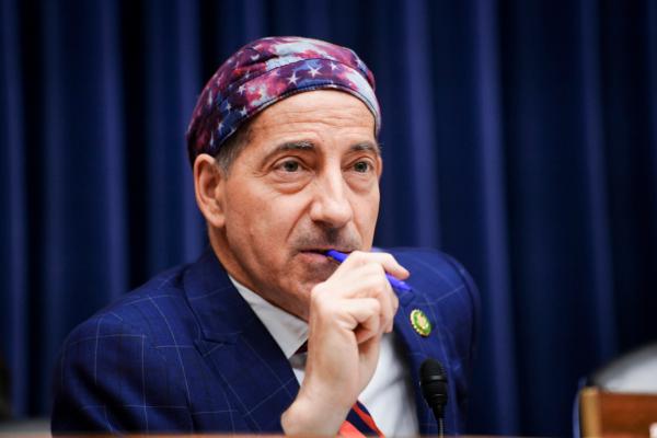 The ranking Democrat member of the House Committee on Oversight and Accountability, Rep. Jamie Raskin (D-Md.), speaks during a hearing in Washington on July 19, 2023. (Madalina Vasiliu/The Epoch Times)