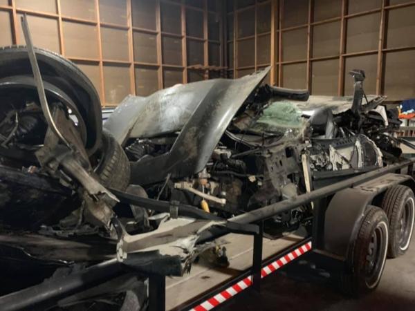 Wreckage of Andrea Elizalde's vehicle that Andrea's Project shows at educational events to promote the dangers of drunk driving. The 17-year-old was killed in a drunk driving crash in Amarillo, Texas, on April 19, 2019. (Andrea's Project)