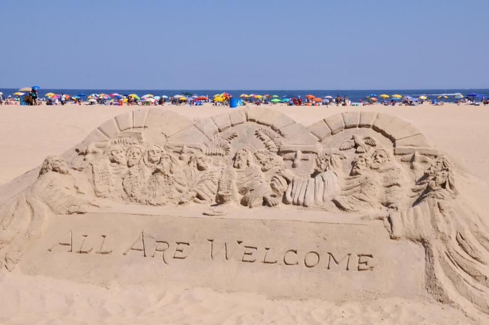 Sand sculptures on the beach in Ocean City, Md. (Keri Delaney/Shutterstock)