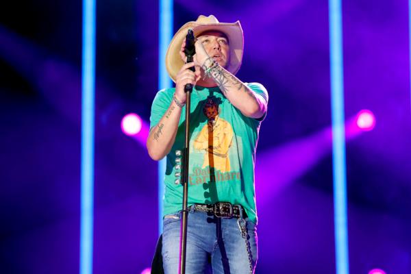 Jason Aldean performs on stage during day three of CMA Fest 2023 at Nissan Stadium in Nashville, Tenn., on June 10, 2023. (Jason Kempin/Getty Images)