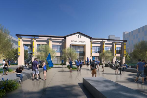 An artist's rendering of the Freed Center, which is under construction at Vanguard University in Costa Mesa, Calif. (Courtesy of Vanguard University)