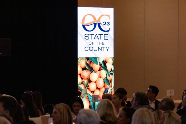 The Newport Beach Chamber of Commerce hosts the 1st Annual State of the County Luncheon in Newport Beach, Calif., on July 19, 2023. (John Fredricks/The Epoch Times)