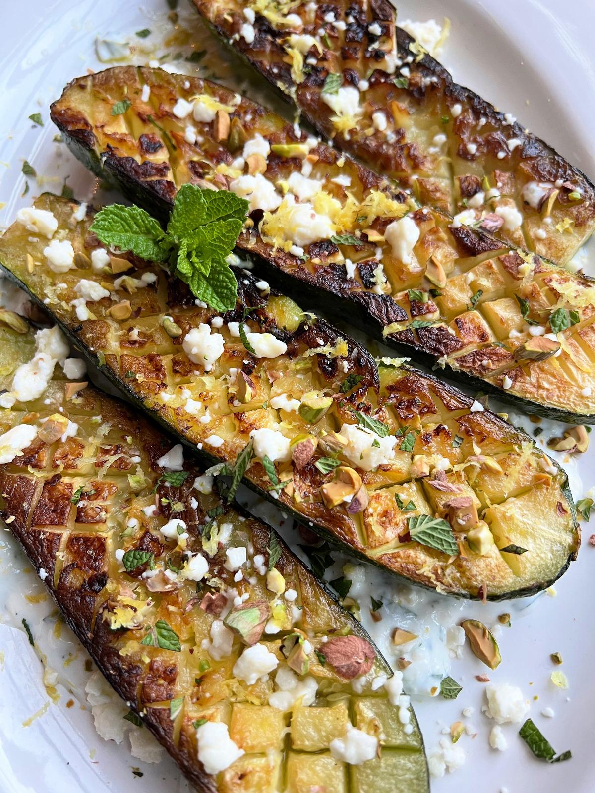 Pan-Roasted Zucchini, Mediterranean-Style