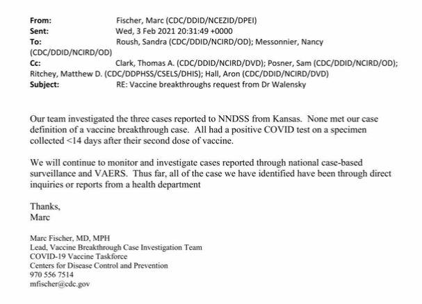 An internal CDC email obtained by The Epoch Times. (The Epoch Times)