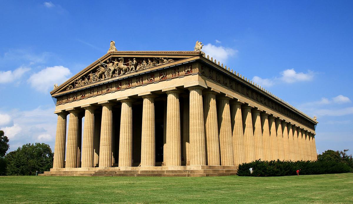 The centerpiece of Centennial Park in Nashville, Tenn., the Parthenon is a full-scale replica of the original Parthenon in Athens, Greece. (<a href="https://commons.wikimedia.org/wiki/File:Parthenon,_Nashville.JPG">Mayur Phadtare</a>/<a href="https://creativecommons.org/licenses/by-sa/3.0/deed.en">CC BY-SA 3.0</a>)
