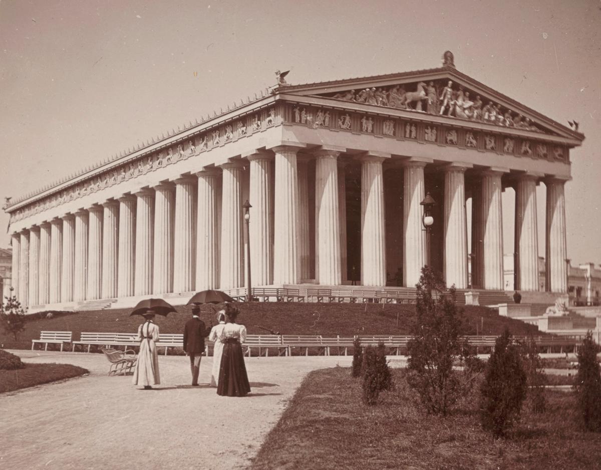 The original Parthenon in Nashville at the Tennessee Centennial Exposition in 1897. Library of Congress. (Public Domain)