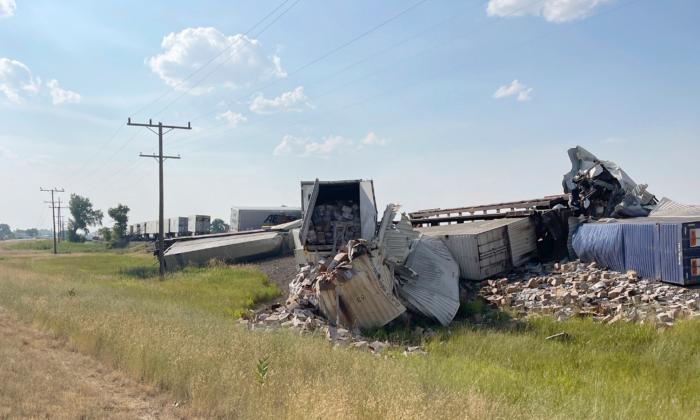 Train Derailment in Northern Montana Spills Freight, but Hazmat Car Safe
