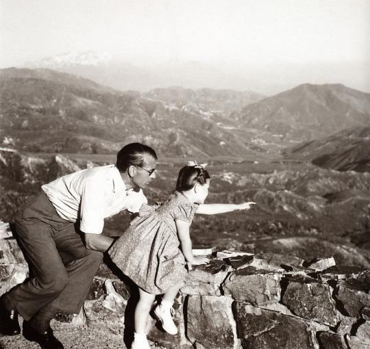 Cooper and little Maria at the Grand Canyon. (Courtesy of Maria Cooper Janis)