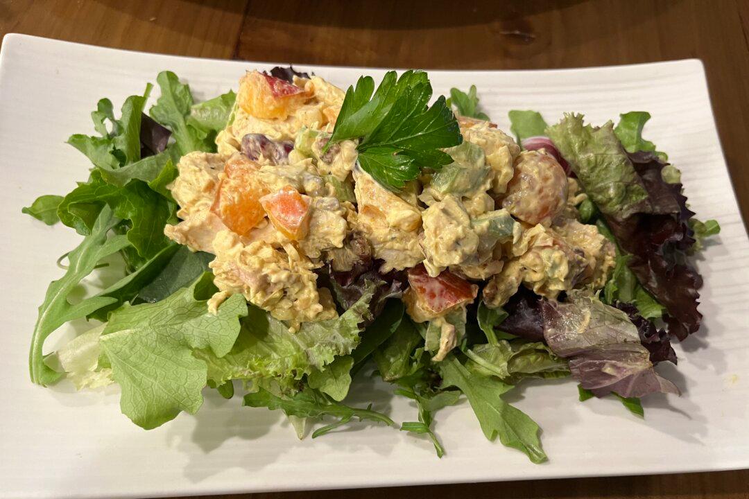 Curried Summer Fruit Chicken Salad Cools the Kitchen