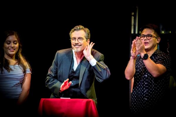 Larry Hass interacts with the audience in "Magical Life." (Courtesy of Rhapsody Theater)