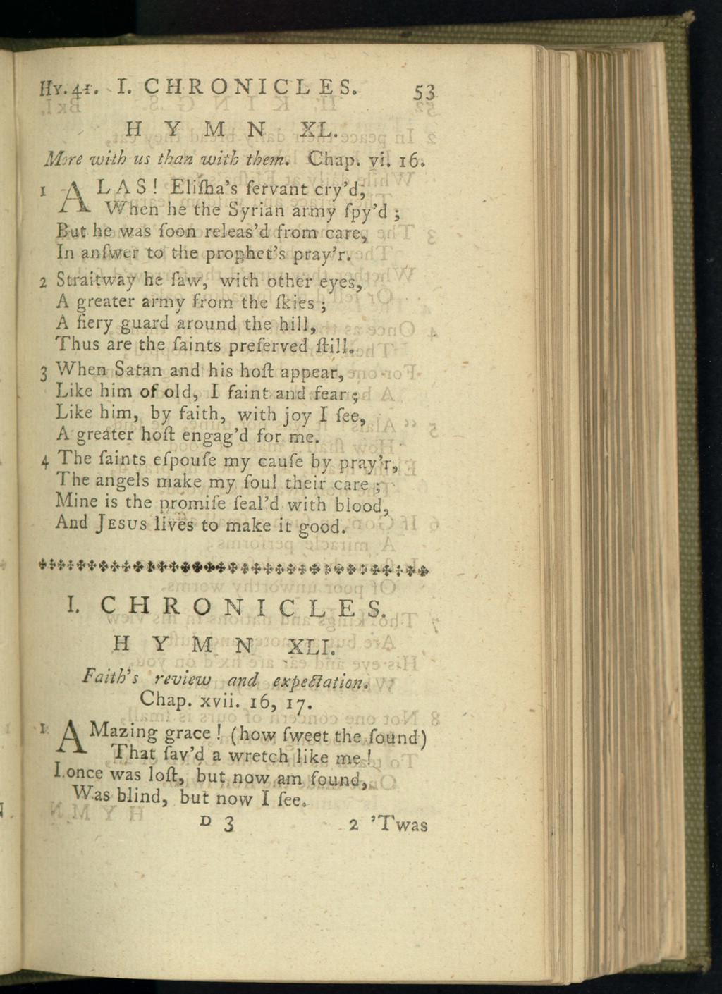 "Amazing Grace" in "Olney Hymns: In Three Books," 1779, by John Newton and William Cowper. Library of Congress. (Public Domain)