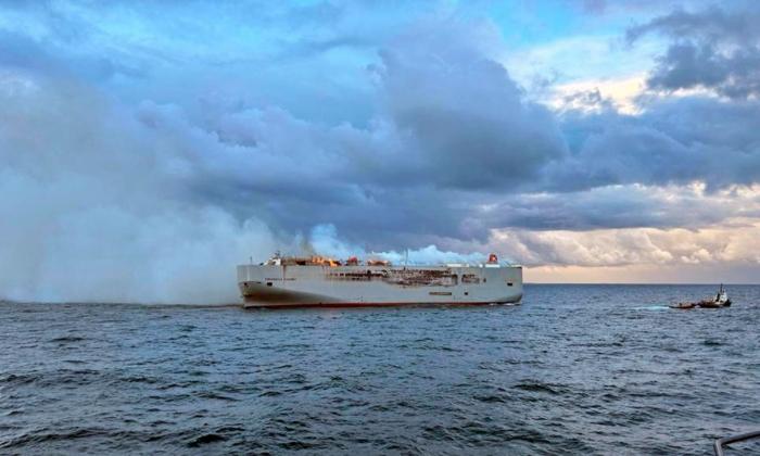 Cargo Ship Carrying Nearly 3,000 Cars Catches Fire Off Dutch Coast, One Crew Member Killed