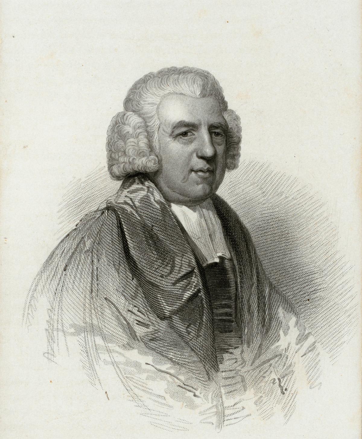 Drawing of John Newton, 1880, by W. Harvey and engraved by H. Robinson. The New York Public Library. (Public Domain)