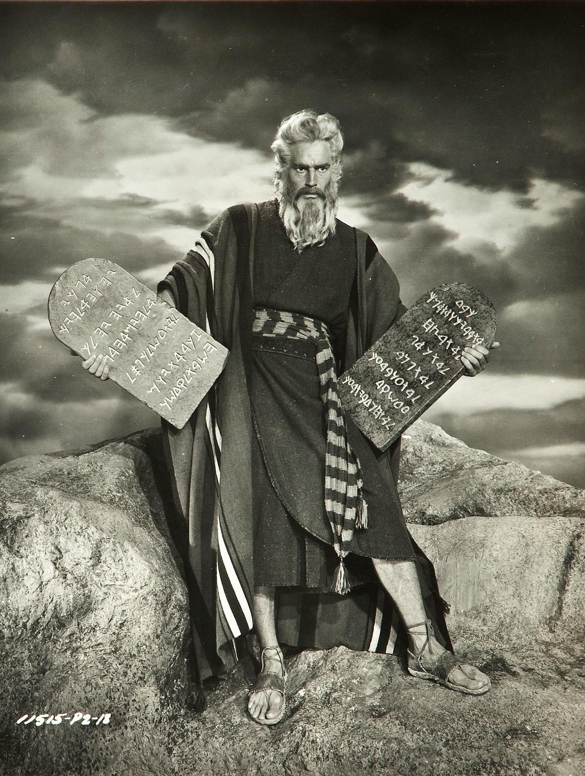 Heston playing Moses in Cecil B. DeMille's "Ten Commandments," 1956. (Paramount Pictures)