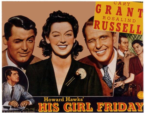 Howard Hawks directs "His Girl Friday." (MovieStillsDB)