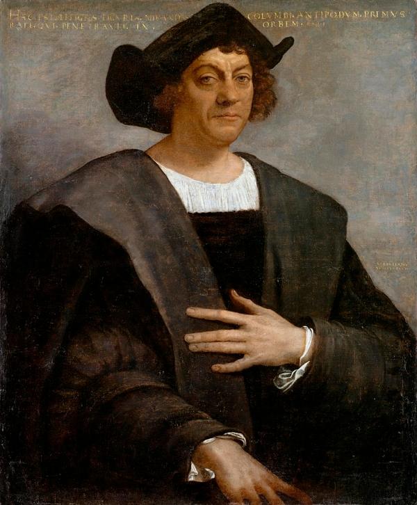Portrait said to be of Christopher Columbus, 1519, by Sebastiano del Piombo. (Public Domain)